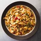 tuscan shrimp with white beans  tomatoes and basil