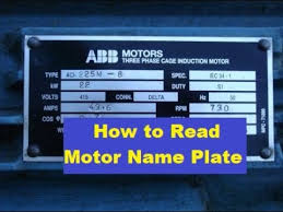 motor name plate details how to read a