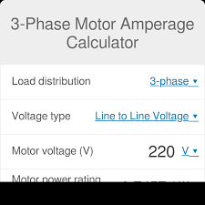 3 phase motor erage calculator