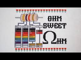 Ohm Sweet Ohm Cross Stitched Resistor Reference Chart