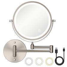 rechargeable wall mounted makeup mirror