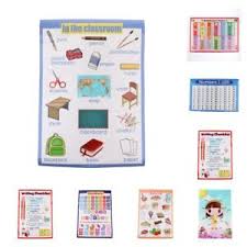 Details About Kids Learning Wall Charts Poster Fun Children Education For Home School Nursery