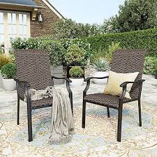 Outdoor Rattan Dining Chairs Set