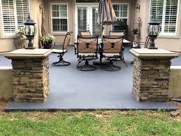 Patio Designs With Faux Stone And Brick