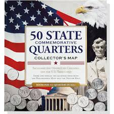 Amazon Com 50 State Commemorative Quarters Collectors Map
