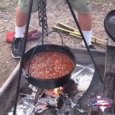 Texas Chili Cooked Over A