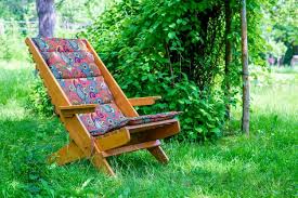 Premium Photo A Chair In The Garden