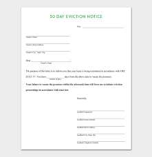 Eviction Notice Template 5 Blank Notices For Word Pdf Format