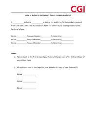 authorization letter to pick up forms
