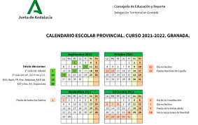 20 de setembro de 2021 a 12 de fevereiro de 2022. La Delegacion De Educacion De Granada Publica El Calendario Escolar Para El Curso 2021 2022 En Clase