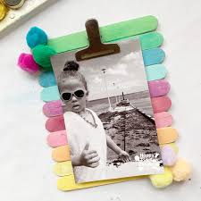 easy craft stick picture frame craft