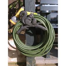 rustic squirrel hose holder black