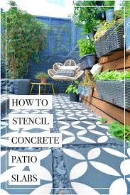 how to stencil concrete patio slabs