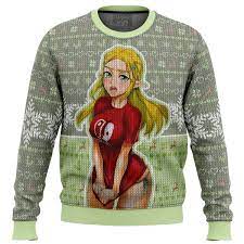 Ahegao Zelda Ugly Christmas Sweater - Anime Ape