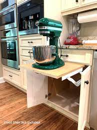 kitchen appliance lift white wood