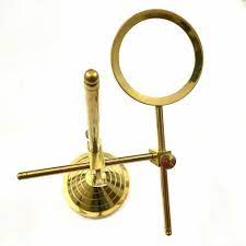 Brass Magnifying Glass Stand Adjustable