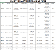 how to train for a marathon in 6 months