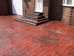 Patterned Concrete Steps Imprinted