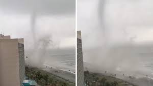 Authorities say a ferocious tornado killed three people and injured at least 10 in a coastal community of north carolina. Myrtle Beach Tornado Eyewitness Video Shows Apparent Twister On Shore In South Carolina Abc11 Raleigh Durham
