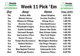 It also finished in the top 10 among all experts tracked by nflpickwatch three of the last four years. Nfl Pick Em Week 11 Pro Football Pick Em Week 11