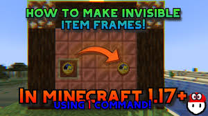 how to make invisible item frames in