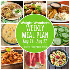 weight watchers meal plan august 21