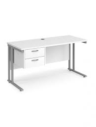 Get 5% in rewards with club o! White Office Desk Maestro 25 Narrow Desk 2 Drawer Ped Mc614p2swh 121 Office Furniture