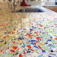disadvantages of recycled glass countertops