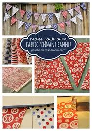 diy fabric pennant banner by leigh