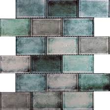 raindrop green glass mosaic 300x300