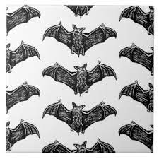 flying bats decorative ceramic tiles