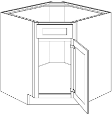 diagonal corner sink base cabinet