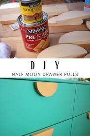 diy half moon wood drawer pulls easy