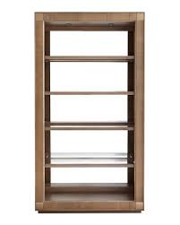 Sparrow Tall Rippled Wood Glass Bookcase
