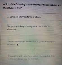 regarding genotypes chegg