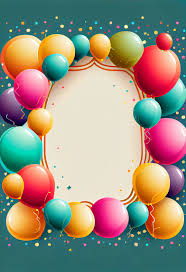 colorful happy birthday frame background