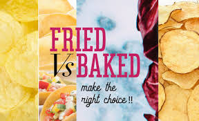 fried potato chips vs baked potato