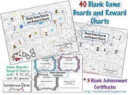 Printable Blank Game Boards Reward Charts And Certificates