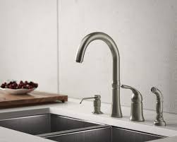 710 bn brushed nickel 4 hole kitchen faucet