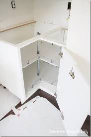 organized kitchen corner cabinet