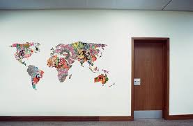 Graffiti World Map Wall Sticker