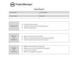 team charter example template