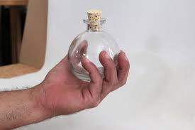 Crystal Clear Glass Potion Bottle