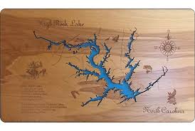 Amazon Com High Rock Lake North Carolina Standout Wood Map