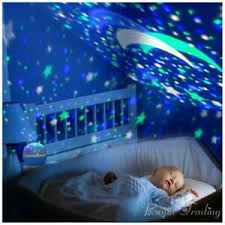 Kids Baby Nursery Led Rotating Blue Projector Starry Moon Night Light Ebay