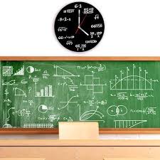 math equations wall clock geekyget