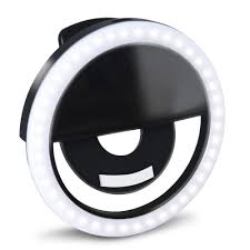 Gloue Selfie Light Ring Led Circle Clip On Selfie Fill Light With 36 Led Bubbles Usb Rechargeable Portable For Iphone Smart Phones Pads Makeup