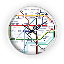Map Wall Clock Central London Tube Map
