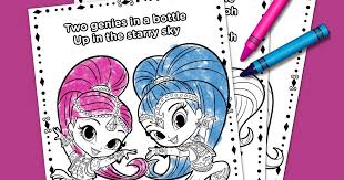 If your child loves interacting. Shimmer And Shine Theme Song Coloring Pack Nickelodeon Parents