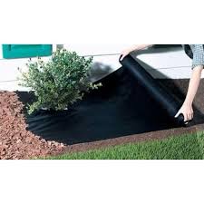roll of black weed control fabric